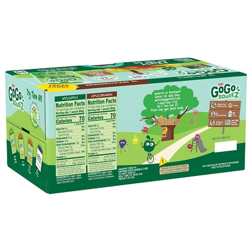 Gogo Squeez Apple & Cinnamon Applesauce Variety Pack, 3.2 Ounce, 40 Per Case